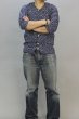 画像1: 鯉口シャツ　紺地松葉定番です。マニアじゃなくてもはじめの一歩にも最適 (1)