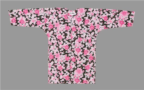 画像1: 鯉口シャツ桜づくし！しつこいくらいの桜まみれ　永遠人気の可愛くて粋な桜 (1)