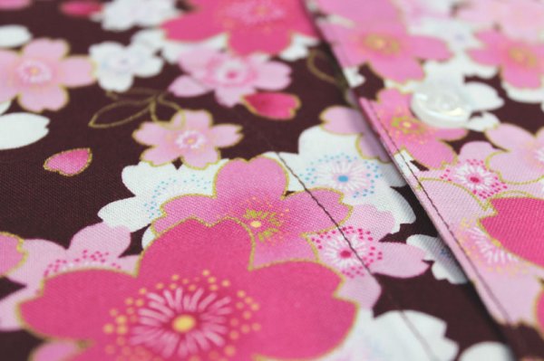 画像2: 鯉口シャツ　エンジ地桜まみれ　エンヂにもかかわらず派手系 (2)