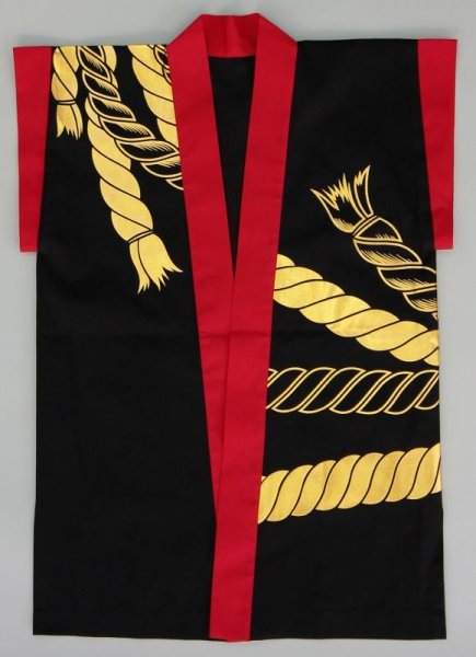 画像2: 和太鼓袖無法被【熨斗】豪華な熨斗の法被 (2)