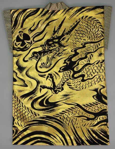 画像2: 和太鼓袖無法被【雲龍】豪華な龍の法被 (2)