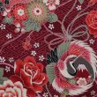 画像2: 鯉口シャツ：祭り、ユニフォームなどに最適な鯉口シャツ【ツル薔薇富士山　赤系】 (2)