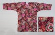 画像1: 鯉口シャツ：祭り、ユニフォームなどに最適な鯉口シャツ【ツル薔薇富士山　赤系】 (1)