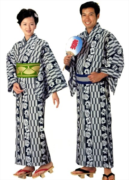 画像1: 日本の歳時記の邦楽浴衣　日舞、盆踊り、稽古、お祭りに最適なゆかたです。 (1)