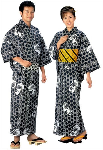 画像1: 日本の歳時記の邦楽浴衣　日舞、盆踊り、稽古、お祭りに最適なゆかたです。 (1)
